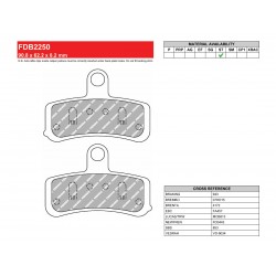 Τακάκια Ferodo FDB2250ST (FA457)(FD443) Τακάκια Ferodo FDB2250ST (FA457)(FD443)